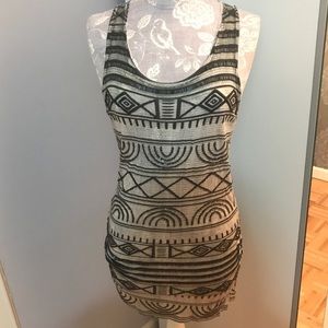 Bebe beaded tunic dress